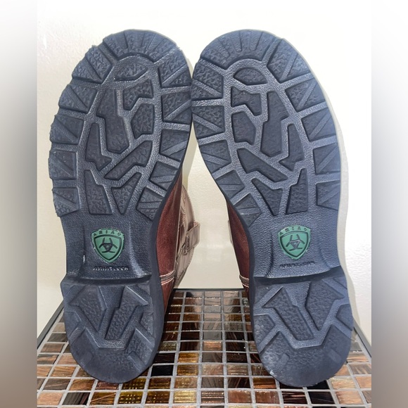 ARIAT Fatbaby Western Rodeo Boots Size 10B Brown Leather, Round Toe 16881 - Picture 6 of 7